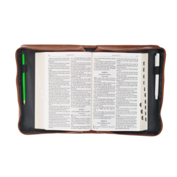 Trust in the Lord Honey-brown Faux Leather Classic Bible Cover - Proverbs 3:5