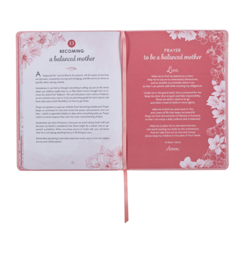 Prayerful Parenting Pink Faux Leather Prompted Prayer Journal