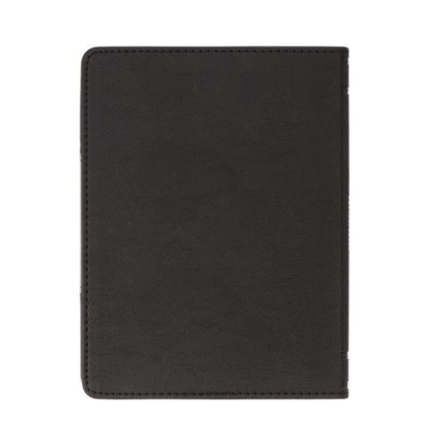 Be Strong and Courageous Black and Gray Faux Leather Handy-sized Journal - Joshua 1:9