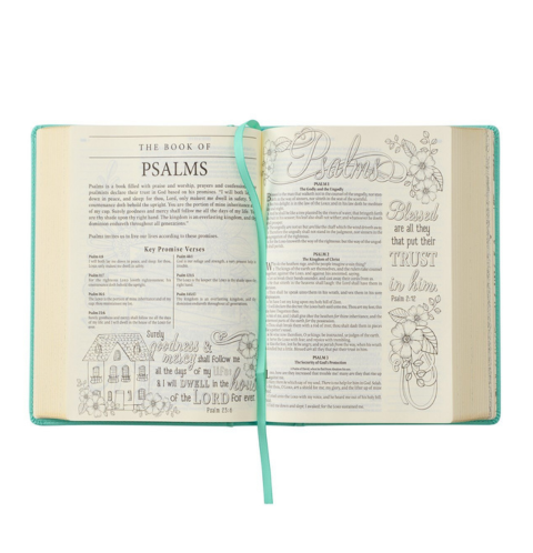 Teal Faux Leather Hardcover KJV My Promise Bible