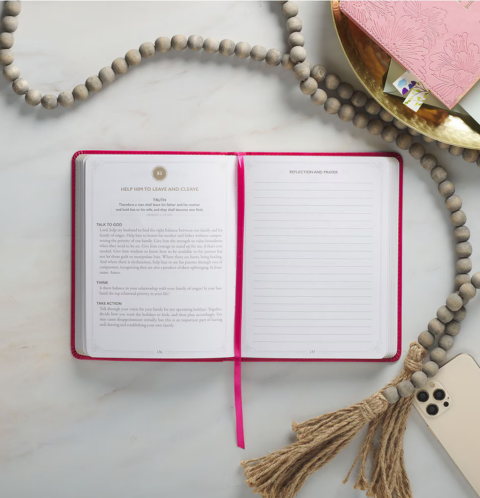 199 Prayer for My Husband Raspberry-Red Faux Leather Prayer and Journaling Guide