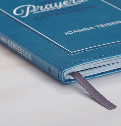 101 Prayers to Cope with Depression Blue Faux Leather Prayer Book