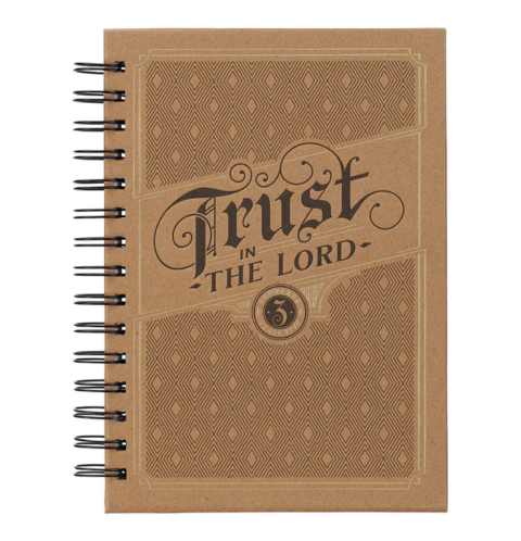 Trust in the Lord Cork-brown Large Wirebound Journal - Proverbs 3:5