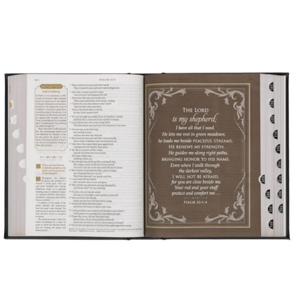 Black Faux Leather Hardcover Family Heritage Bible