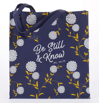 Be Still and Know Shopping Tote Bag - Psalm 46:10