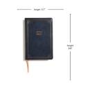 CSB Large Print Personal Size Reference Bible, Navy Leather Touch: Holy Bible(Personalizable)