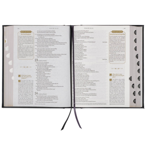 Black Faux Leather Hardcover Family Heritage Bible