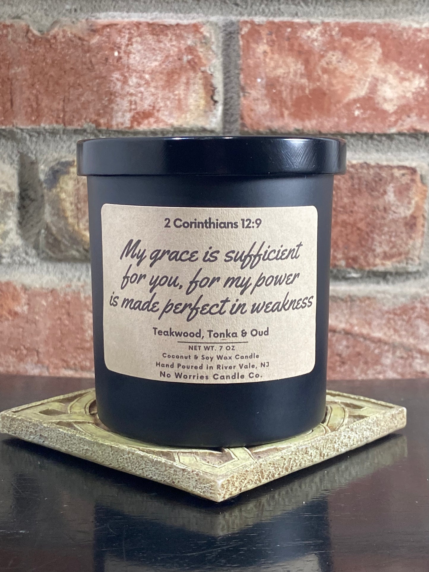 Grace- Teakwood, Tonka and Oud No Worries Candle