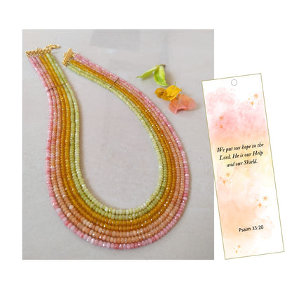 Beautiful 7 Layer Pastel Necklace