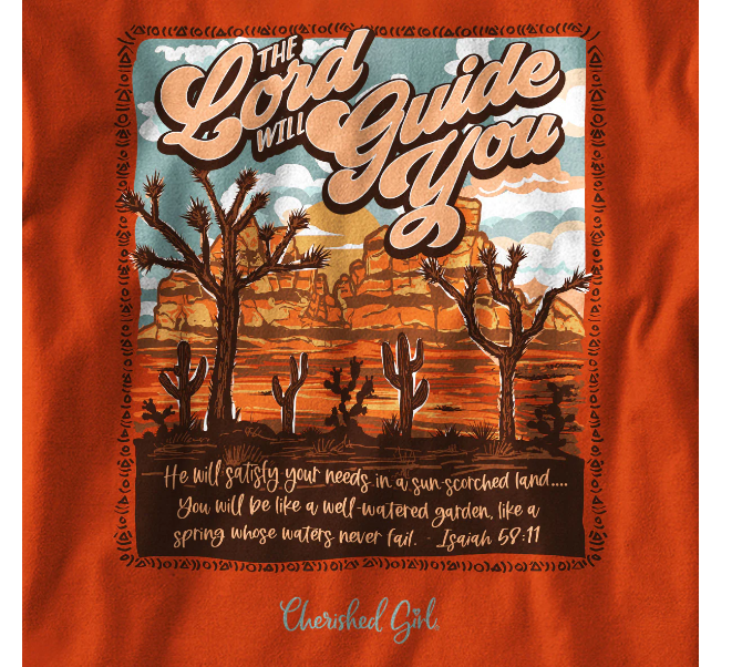 Cherished Girl Womens Long Sleeve T-Shirt Guide Me Lord Isaiah 58:11