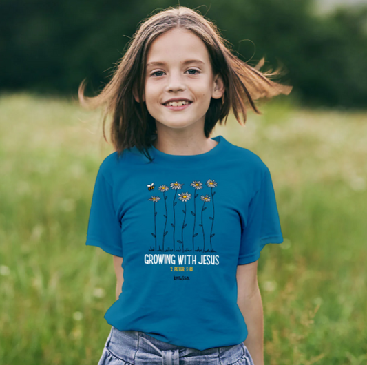 Kids T-Shirt Growing With Jesus