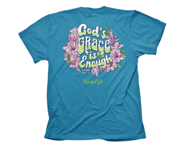 Cherished Grace Enough Girl Womens T-Shirt 