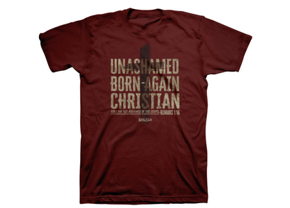 Kerusso Christian T-Shirt Born Again And Unashamed