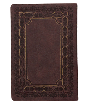 Burgundy Faux Leather Large Print King James Study Bible with Thumb Index