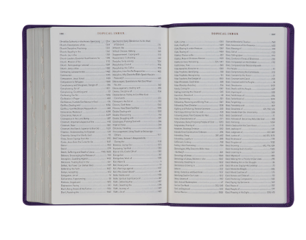 Purple Faux Leather Spiritual Growth Bible