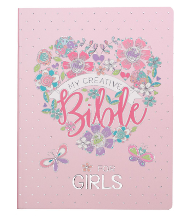 Pink Floral Heart Flexcover My Creative Bible for Girls 