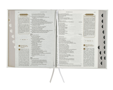 White Faux Leather Hardcover Family Heritage Bible