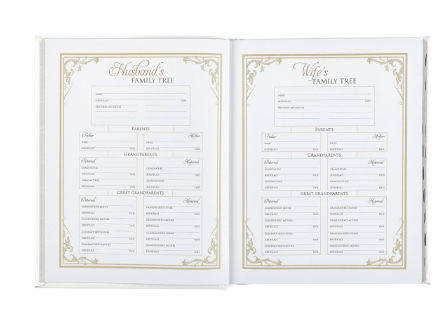 White Faux Leather Hardcover Family Heritage Bible