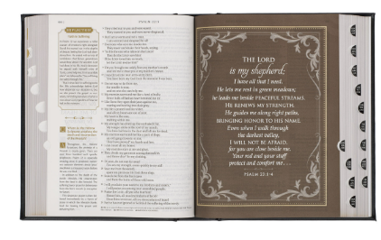 Black Faux Leather Hardcover Family Heritage Bible