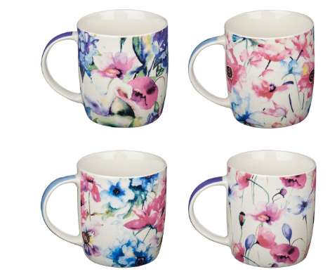 Seeds of Love Four Piece Coffee Mug Set