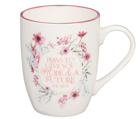  Pink Wildflower Ceramic Coffee Mug 