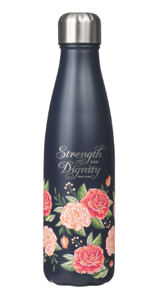 Pink Rose Stainless Steel Water Bottle