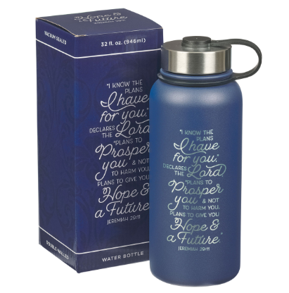 Blue Stainless Steel Water Bottle