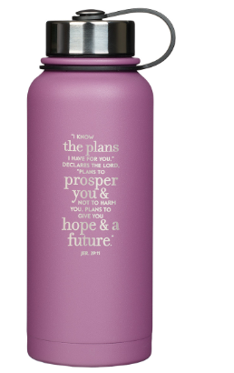 Purple Stainless Steel Water Bottle 