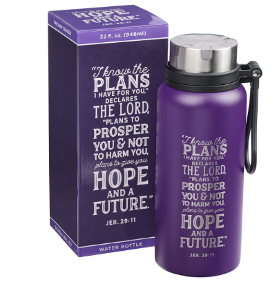 Purple Stainless Steel Water Bottle 