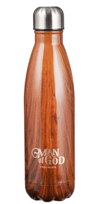 Wood Design Stainless Steel Water Bottle 