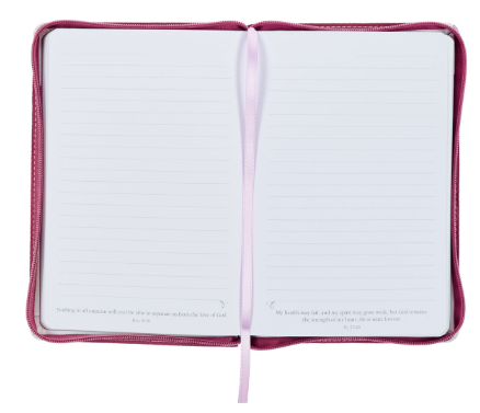 Trust in the Lord Plum Floral Faux Leather Classic Journal with Zipper Closure