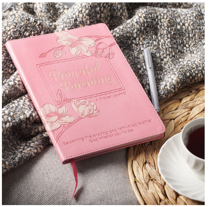 Prayerful Parenting Pink Faux Leather Prompted Prayer Journal