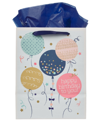 Rejoice Colorful Balloon Medium Gift Bag 