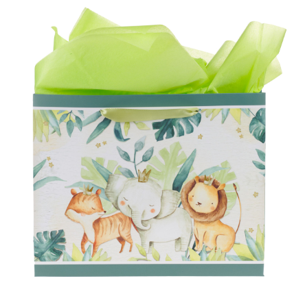 Every Good and Perfect Gift Forest Animals Large Landscape Gift Bag with Card Set 