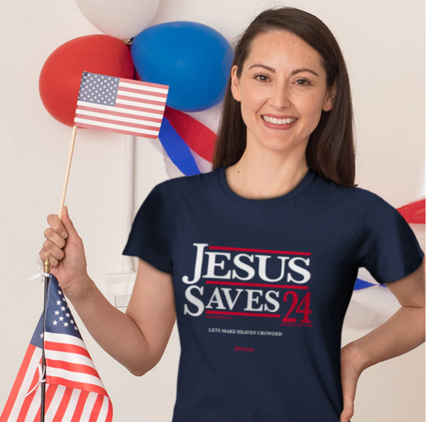 Kerusso Christian T-Shirt Jesus Saves '24