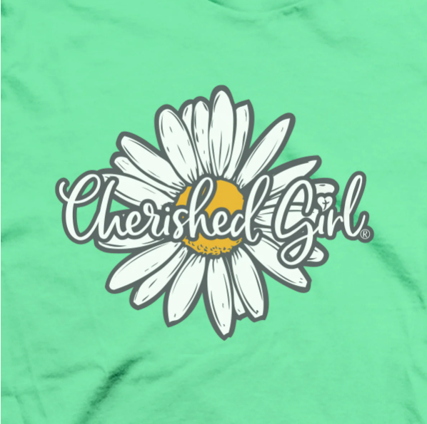 Cherished Wildflowers Girl Womens T-Shirt 