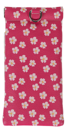 Lord is With You Pink Floral Faux Leather Double Eyeglass Case 