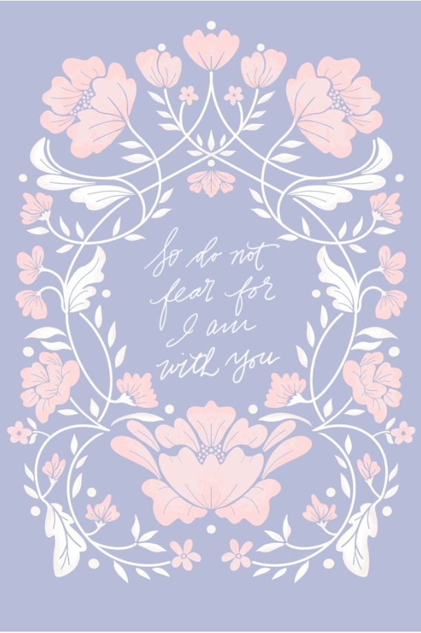 Isaiah 41:10 So do not fear, hand-drawn printable art print or planner cover