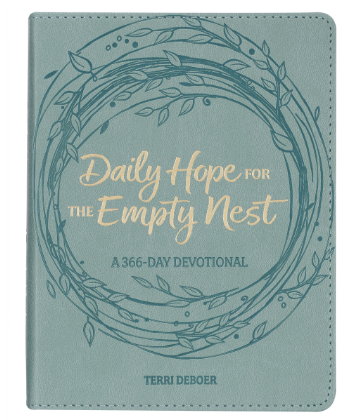 Daily Hope for the Empty Nest Dusty Teal Faux Leather Devotional