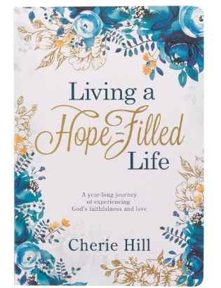 Living a Hope-Filled Life Blue Floral Softcover Devotional