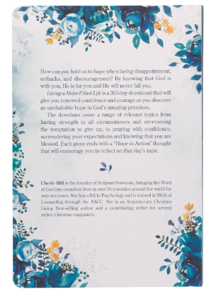 Living a Hope-Filled Life Blue Floral Softcover Devotional