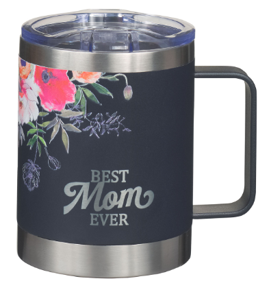 Best Mom Ever Navy Camp-style Stainless Steel Travel Tumbler