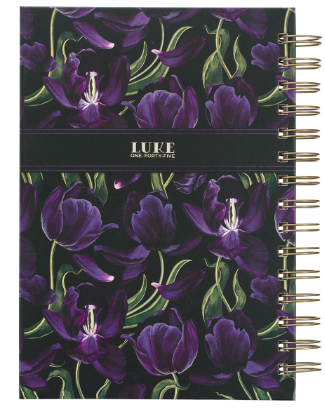 Blessed is She Purple Tulip Large Wirebound Journal - Luke 1:45