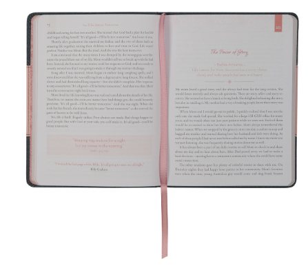 Life Lessons for Moms Gray and Pink Faux Leather Gift Book
