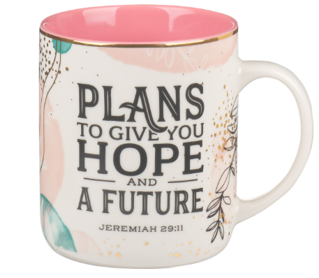 Plans to Give You Hope Muted Watercolor Ceramic Mug - Jeremiah 29:11