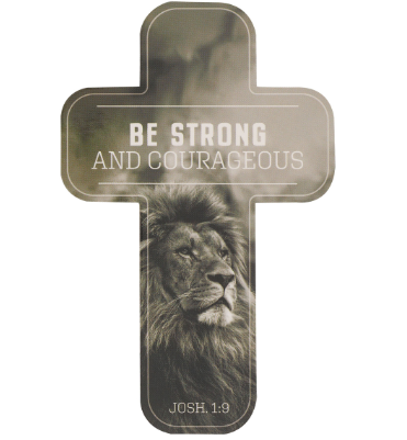 Be Strong and Courageous Monochrome Cross Bookmark Set - Joshua 1:9 (Set of 12)