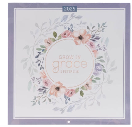 Grow in Grace 2025 Large Wall Calendar - 2 Peter 3:18