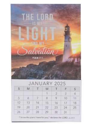 The Lord is my Light 2025 Mini Magnetic Calendar - Psalm 27:1