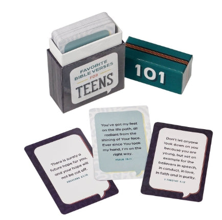 101 Favorite Bible Verses for Teens Teal and Blue Box of Blessings