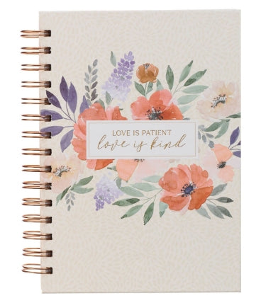 Love is Kind Coral Poppy Wirebound Journal